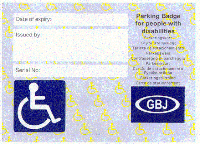 Form of disabled person