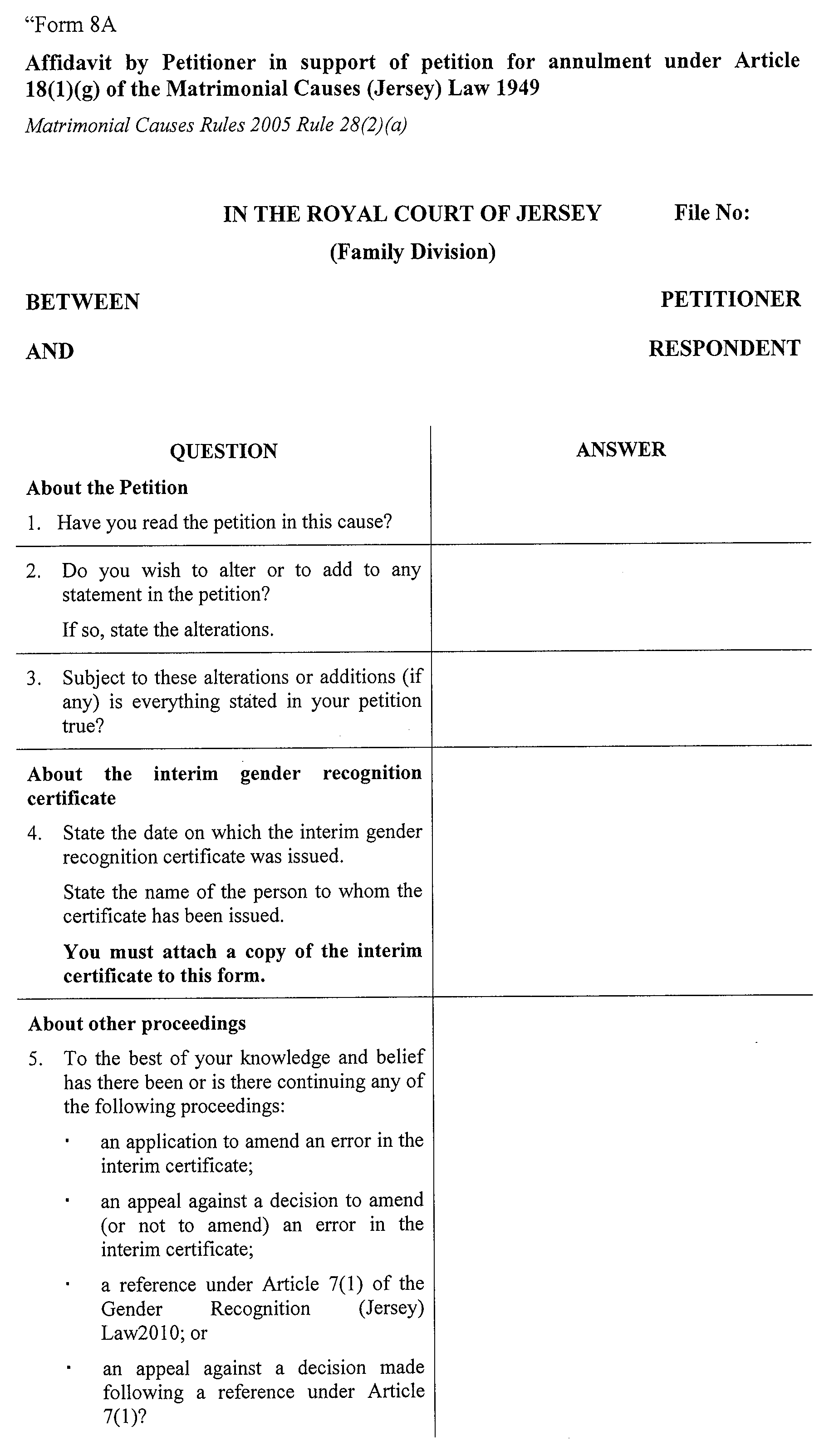 Form 8A