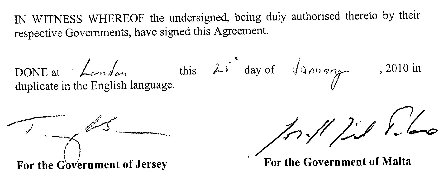 Image of signatories