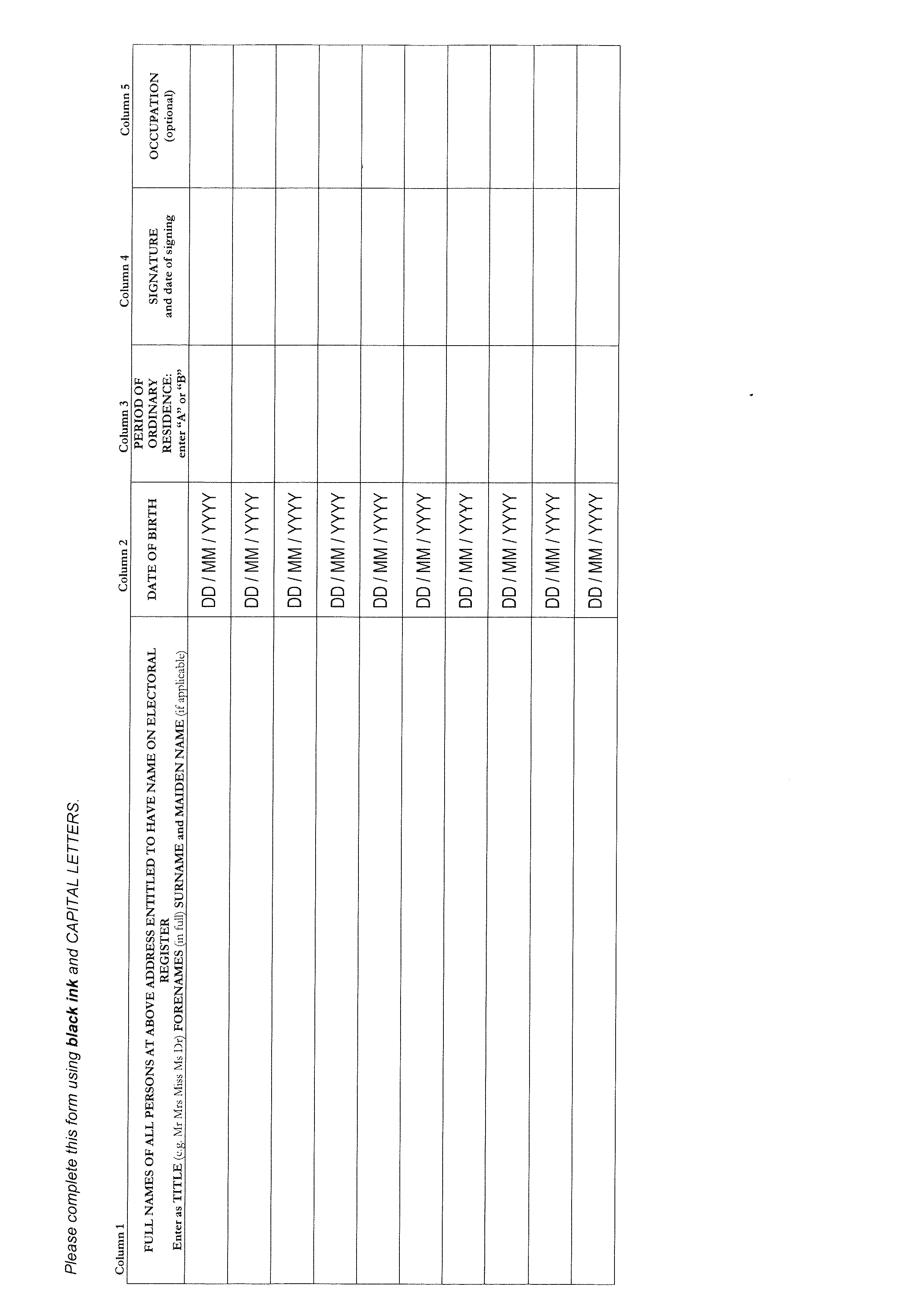 Form 1A continued