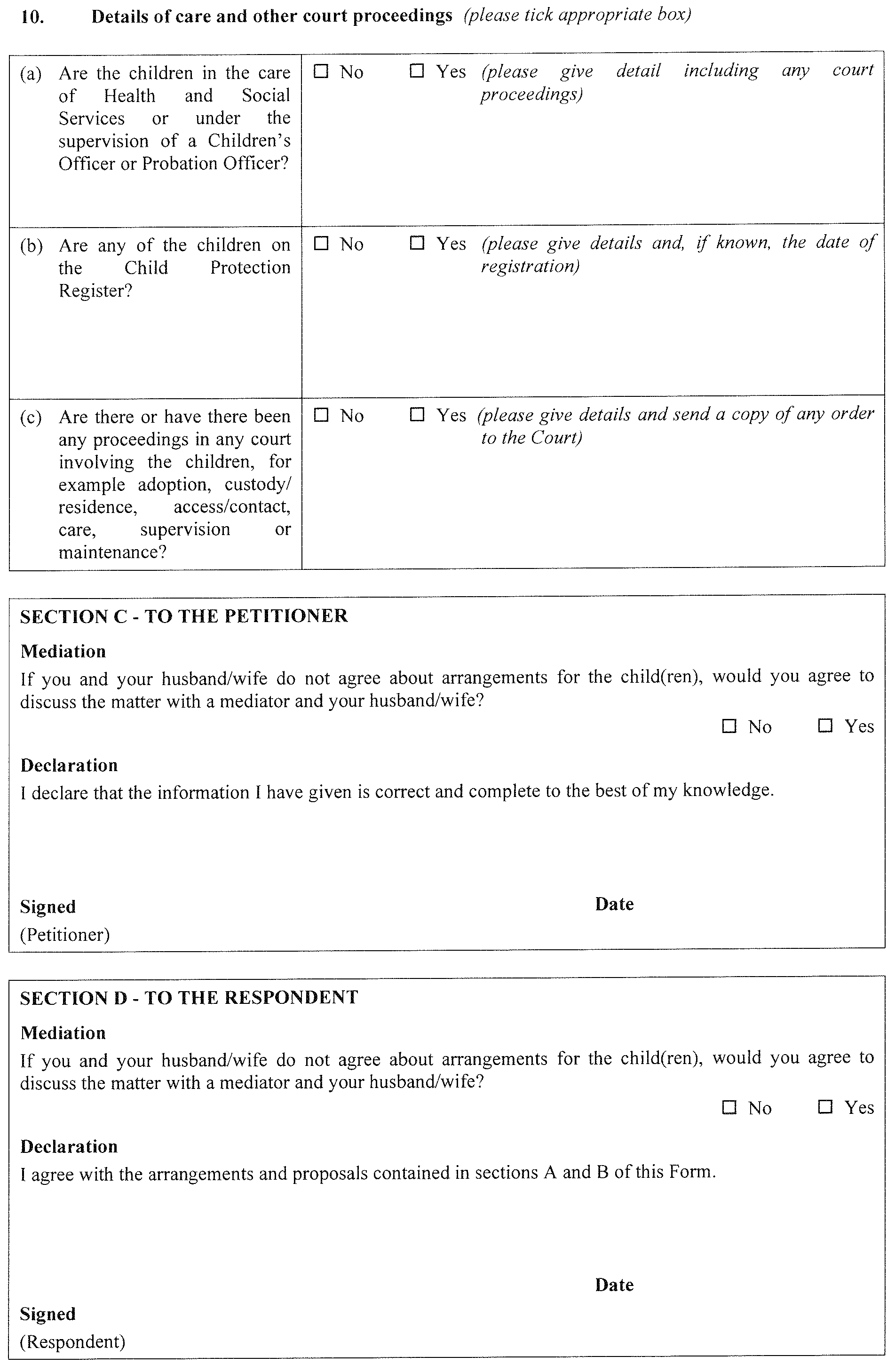 Form 5 - continued