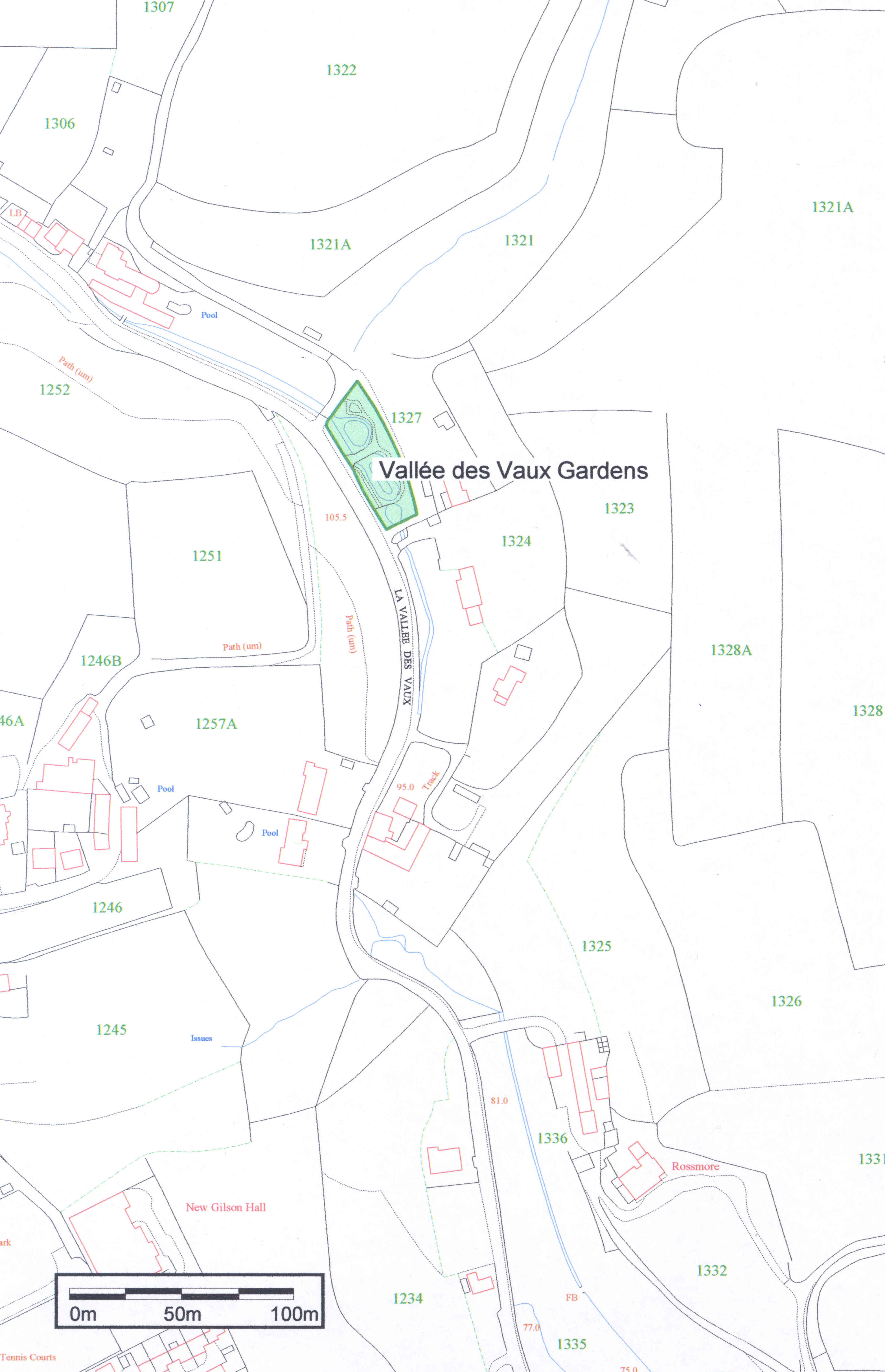 Part 1 - map of Vallee des Vaux Gardens