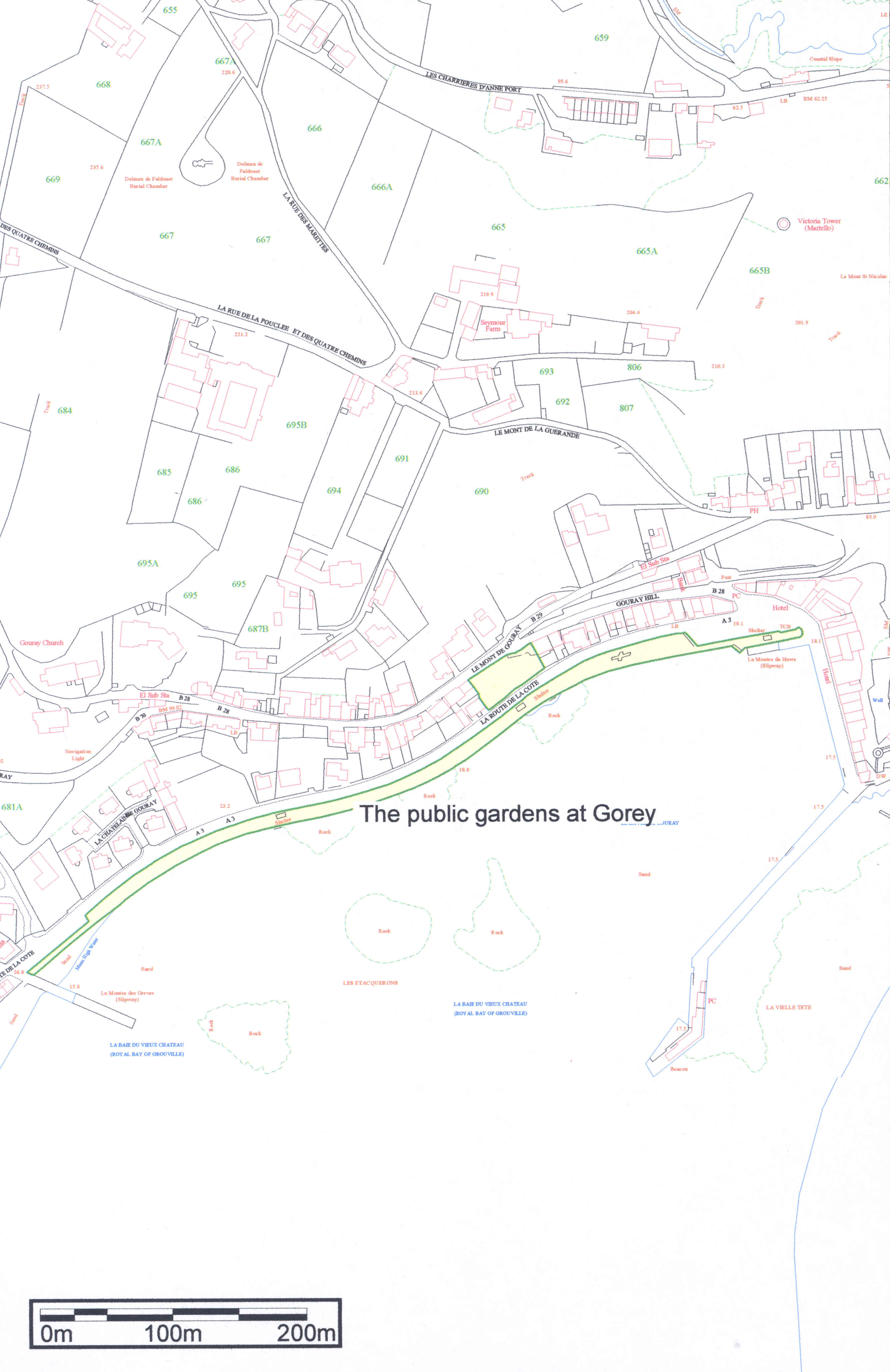 Part 2 - map of the public gardens at Gorey