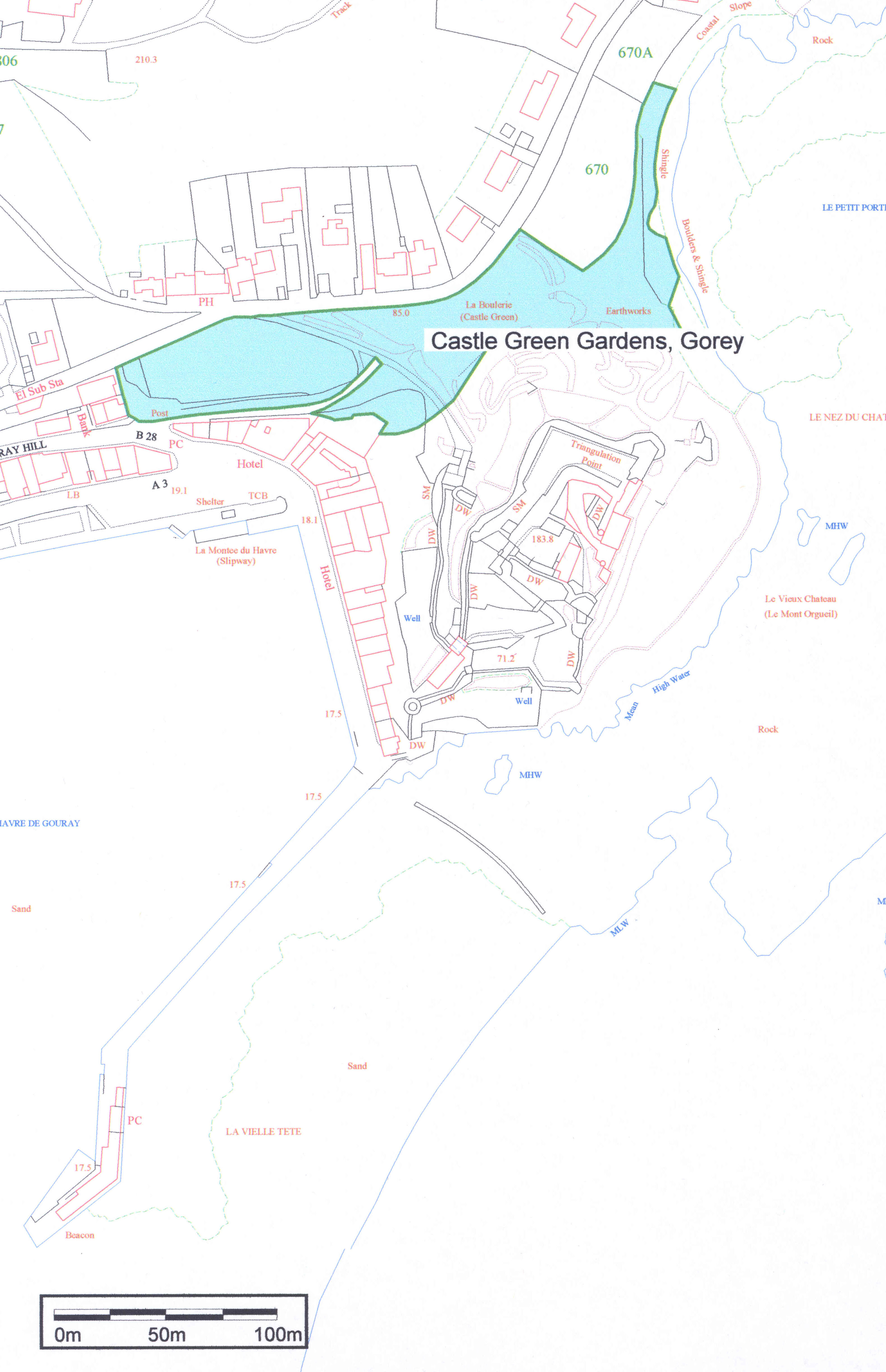 Part 3 - map of Castle Green Gardens, Gorey