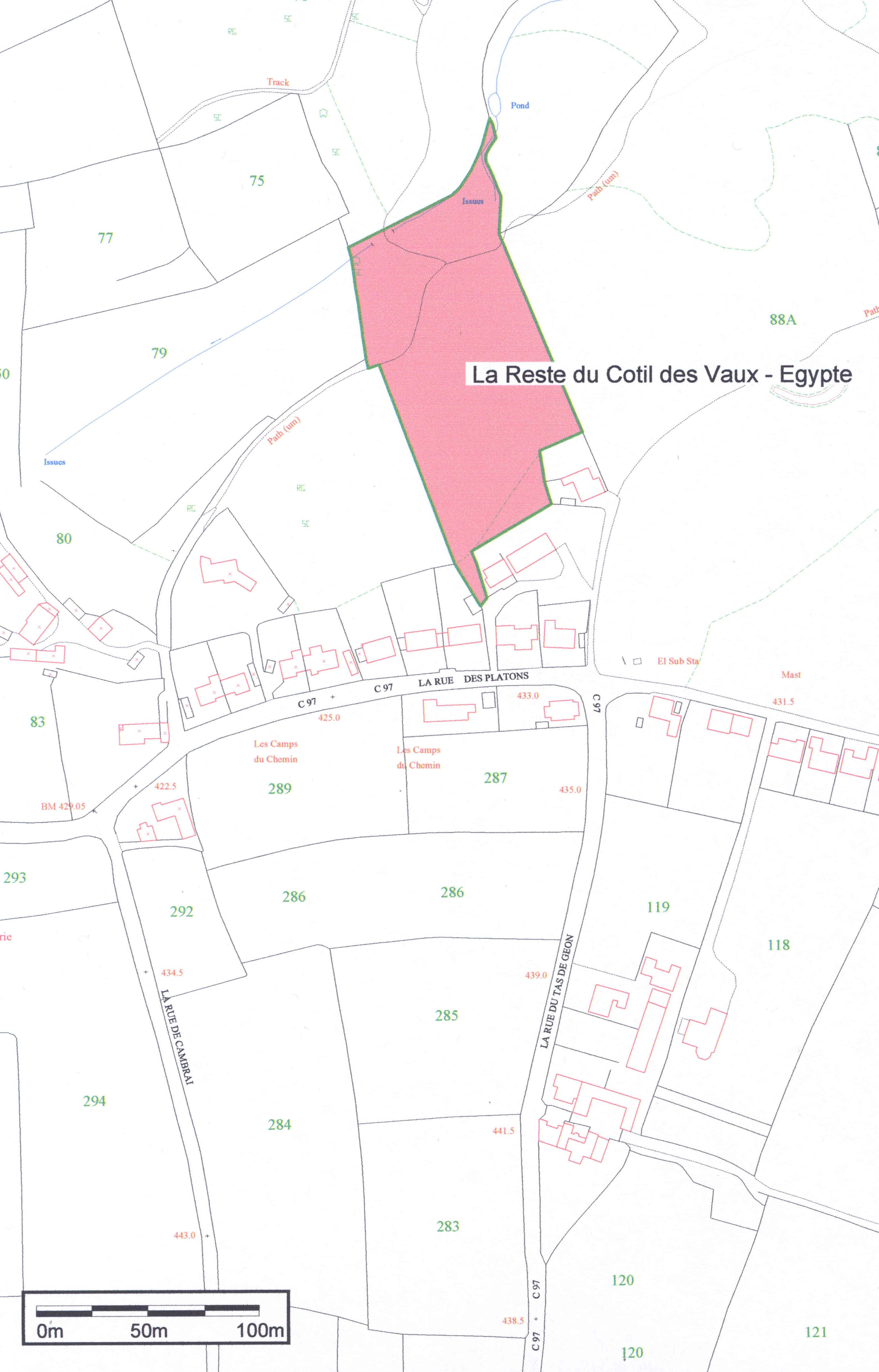 Part 4 - map of La Reste du Cotil des Vaux - Egypte