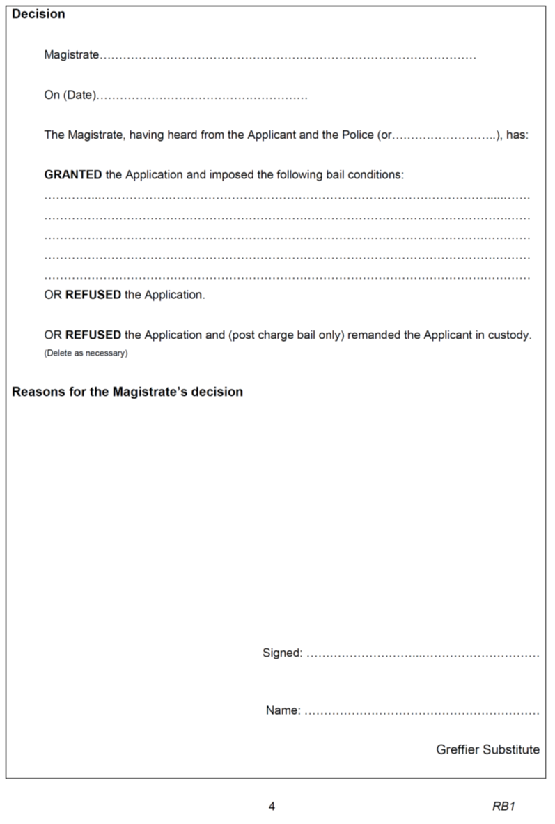 Form of application to vary conditions of bail - page 4 [RB]