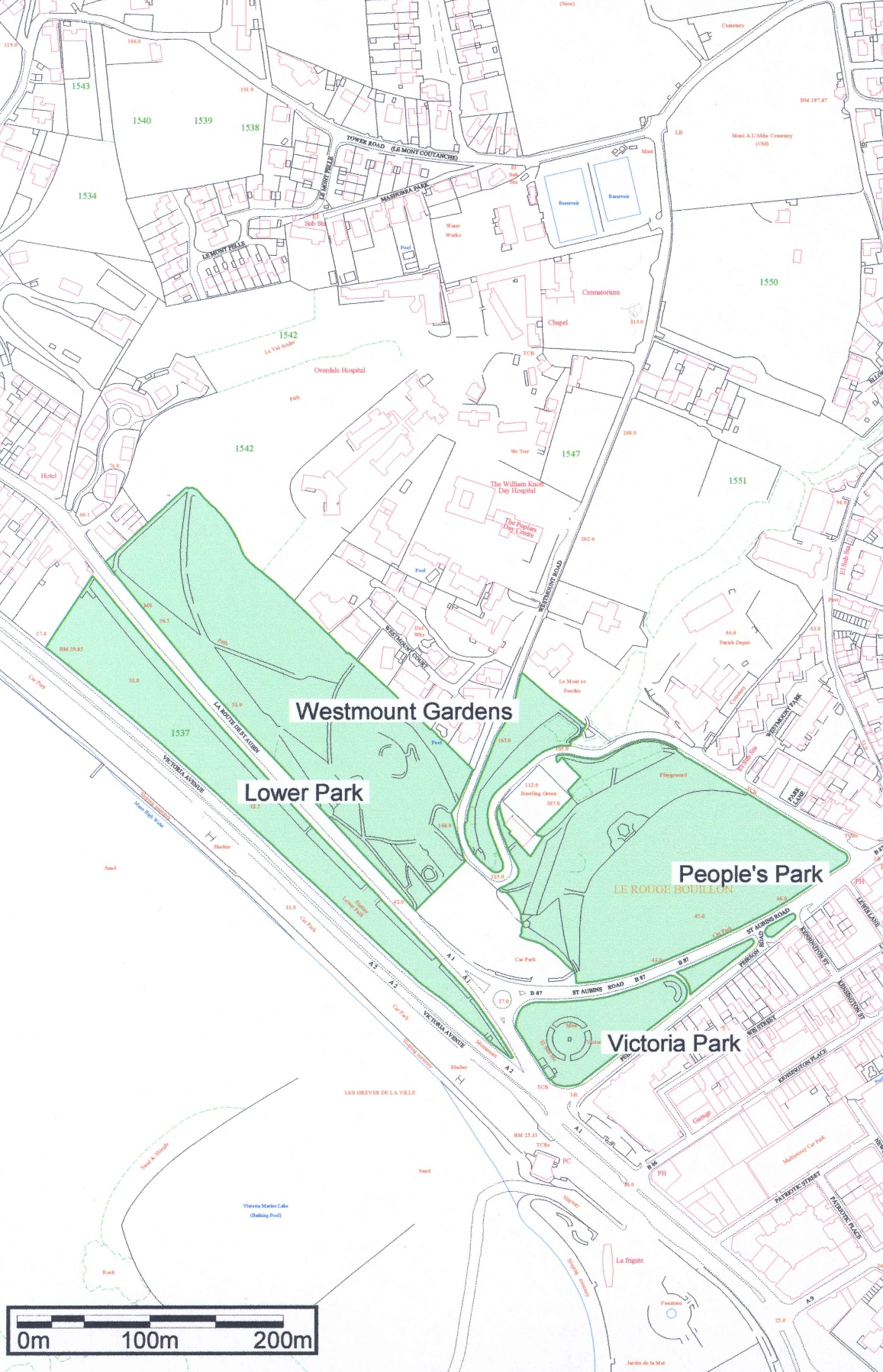 Part 1 - map of Westmount Gardens, Lower Park, People