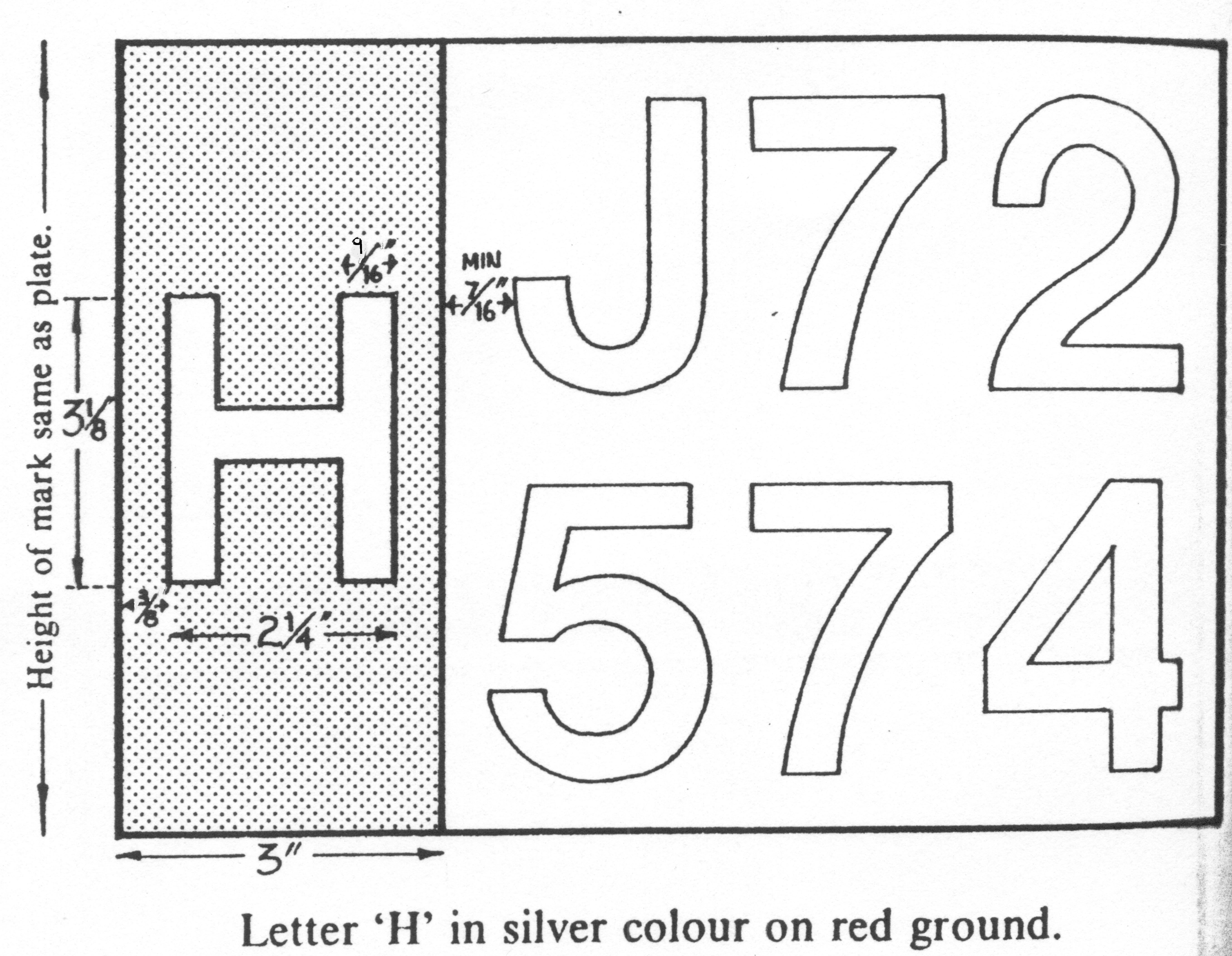 A. Hire vehicle registration mark conforming to Diagram No.1 in Part III