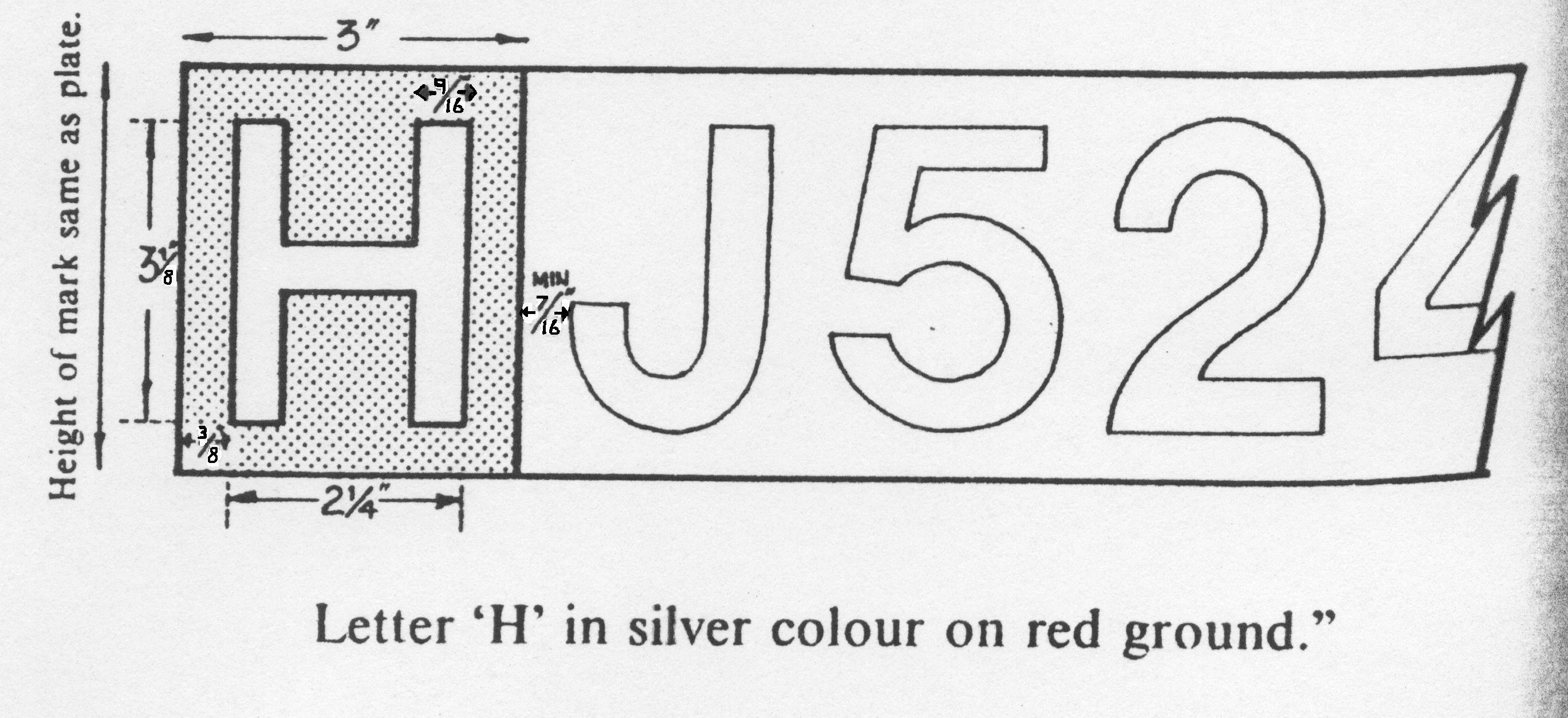 B. Hire vehicle registration mark conforming to Diagram No.2 in Part III