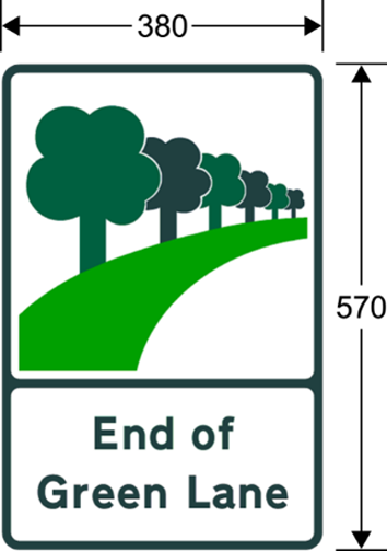 Road sign with 